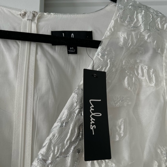 All I Ever Need White Floral Jacquard Mini Skater Dress - Picture 7 of 16